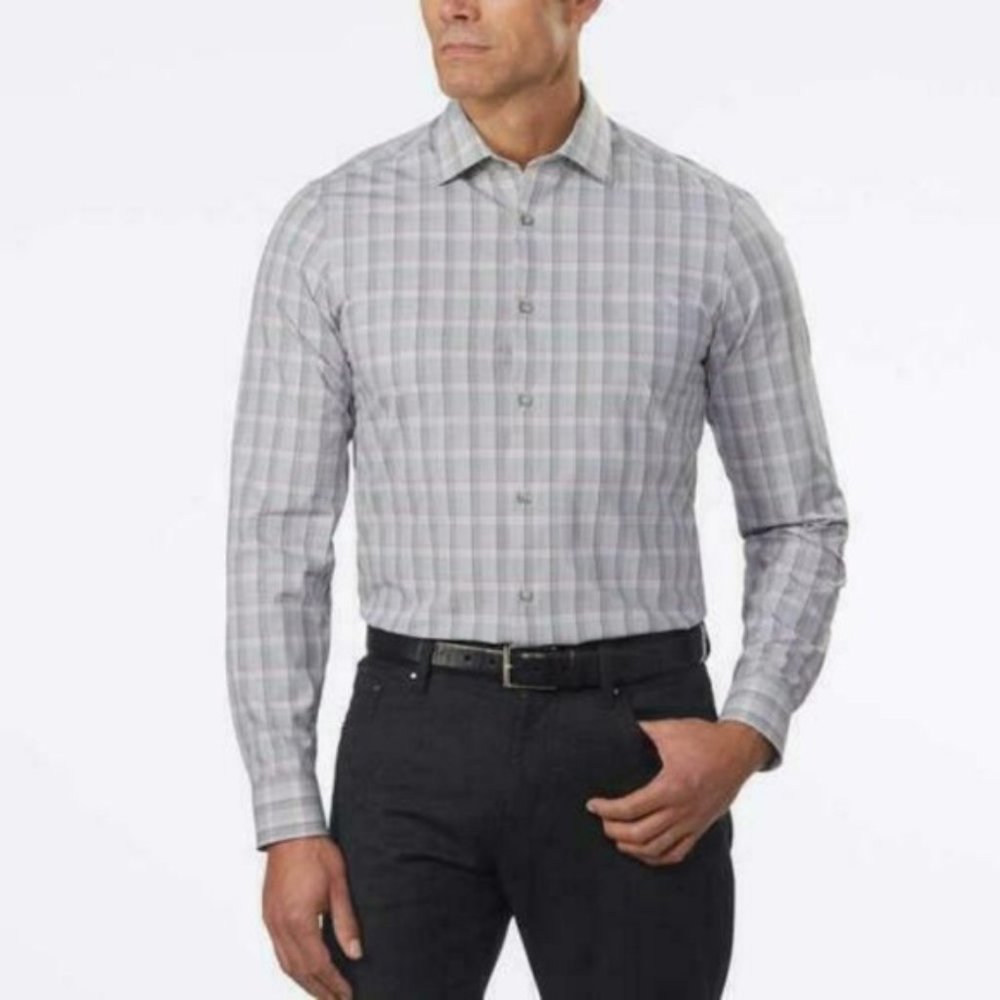 Calvin Klein Mens Dress Shirt Slim Fit 4-Way